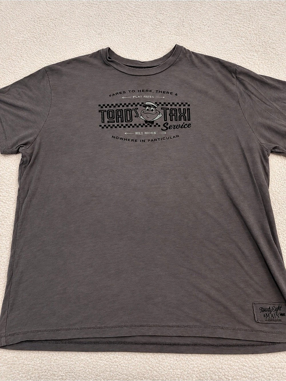 Disney Twenty Eight & Main Mr Toad’s Taxi Service Gray Graphic T-Shirt Men's XXL